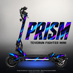 TEVERUN FIGHTER MINI / PRO SKIN | PRISM – Designvisualisierung mit Licht in der Skinfarbe; Scooter nicht enthalten, Beleuchtung separat erhältlich
