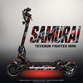 TEVERUN FIGHTER MINI / PRO SKIN | SAMURAI – Designvisualisierung mit Licht in der Skinfarbe; Scooter nicht enthalten, Beleuchtung separat erhältlich