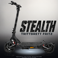 TRITTBRETT FRITZ SKIN | STEALTH – Designvisualisierung mit Licht in der Skinfarbe; Scooter nicht enthalten, Beleuchtung separat erhältlich