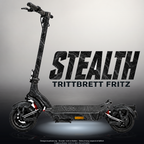 TRITTBRETT FRITZ SKIN | STEALTH – Designvisualisierung mit Licht in der Skinfarbe; Scooter nicht enthalten, Beleuchtung separat erhältlich