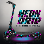 TRITTBRETT FRITZ SKIN | NEON DRIP – Designvisualisierung mit Licht in der Skinfarbe; Scooter nicht enthalten, Beleuchtung separat erhältlich