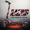 TRITTBRETT FRITZ SKIN | RACING – Studiofoto mit Licht in der Skinfarbe; Scooter und Beleuchtung separat erhältlich