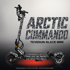 TEVERUN BLADE MINI / PRO / ULTRA SKIN | ARCTIC COMMANDO – Studiofoto mit Licht in der Skinfarbe; Scooter und Beleuchtung separat erhältlich