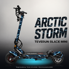 TEVERUN BLADE MINI / PRO / ULTRA SKIN | ARCTIC STORM – Studiofoto mit Licht in der Skinfarbe; Scooter und Beleuchtung separat erhältlich