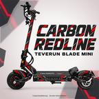 Teverun Blade Mini Skin CARBON REDLINE – Designvorschau mit Designname
