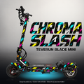 TEVERUN BLADE MINI / PRO / ULTRA SKIN | CHROMA SLASH – Designvisualisierung mit Licht in der Skinfarbe; Scooter nicht enthalten, Beleuchtung separat erhältlich