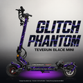 TEVERUN BLADE MINI / PRO / ULTRA SKIN | GLITCH PHANTOM – Designvisualisierung mit Licht in der Skinfarbe; Scooter nicht enthalten, Beleuchtung separat erhältlich