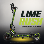 TEVERUN BLADE MINI / PRO / ULTRA SKIN | LIME RUSH – Studiofoto mit Licht in der Skinfarbe; Scooter und Beleuchtung separat erhältlich