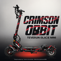 TEVERUN BLADE MINI / PRO / ULTRA SKIN | CRIMSON ORBIT – Studiofoto mit Licht in der Skinfarbe; Scooter und Beleuchtung separat erhältlich