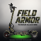 TEVERUN BLADE MINI / PRO / ULTRA SKIN | FIELD ARMOR – Studiofoto mit Licht in der Skinfarbe; Scooter und Beleuchtung separat erhältlich