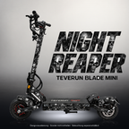 TEVERUN BLADE MINI / PRO / ULTRA SKIN | NIGHT REAPER – Studiofoto mit Licht in der Skinfarbe; Scooter und Beleuchtung separat erhältlich