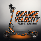 TEVERUN BLADE MINI / PRO / ULTRA SKIN | ORANGE VELOCITY – Studiofoto mit Licht in der Skinfarbe; Scooter und Beleuchtung separat erhältlich