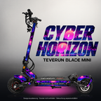 TEVERUN BLADE MINI / PRO / ULTRA SKIN | CYBER HORIZON – Designvisualisierung mit Licht in der Skinfarbe; Scooter nicht enthalten, Beleuchtung separat erhältlich