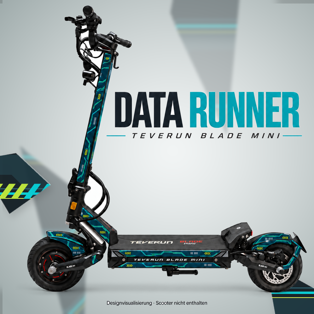 Teverun Blade Mini Skin DATA RUNNER – Designvorschau mit Designname