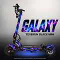 TEVERUN BLADE MINI / PRO / ULTRA SKIN | GALAXY – Designvisualisierung mit Licht in der Skinfarbe; Scooter nicht enthalten, Beleuchtung separat erhältlich