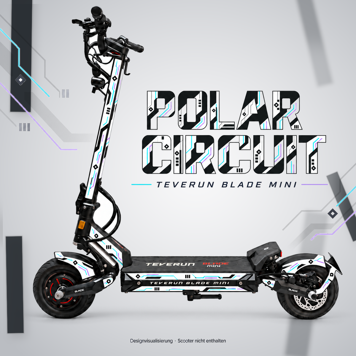 Teverun Blade Mini Skin POLAR CIRCUIT – Designvorschau mit Designname