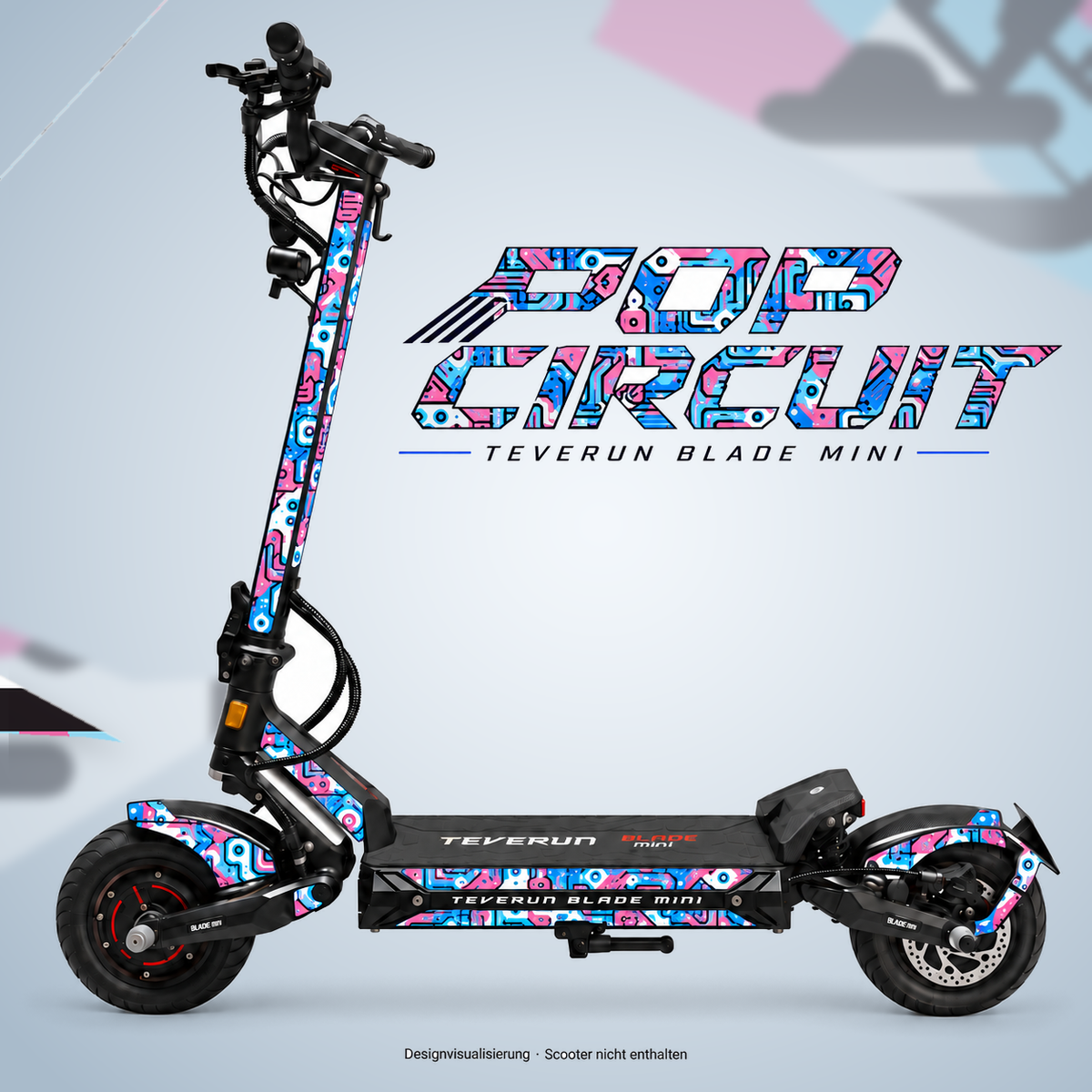 Teverun Blade Mini Skin POP CIRCUIT – Designvorschau mit Designname