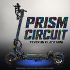 TEVERUN BLADE MINI / PRO / ULTRA SKIN | PRISM CIRCUIT – Designvisualisierung mit Licht in der Skinfarbe; Scooter nicht enthalten, Beleuchtung separat erhältlich