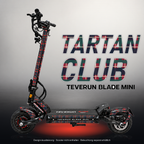 TEVERUN BLADE MINI / PRO / ULTRA SKIN | TARTAN CLUB – Studiofoto mit Licht in der Skinfarbe; Scooter und Beleuchtung separat erhältlich