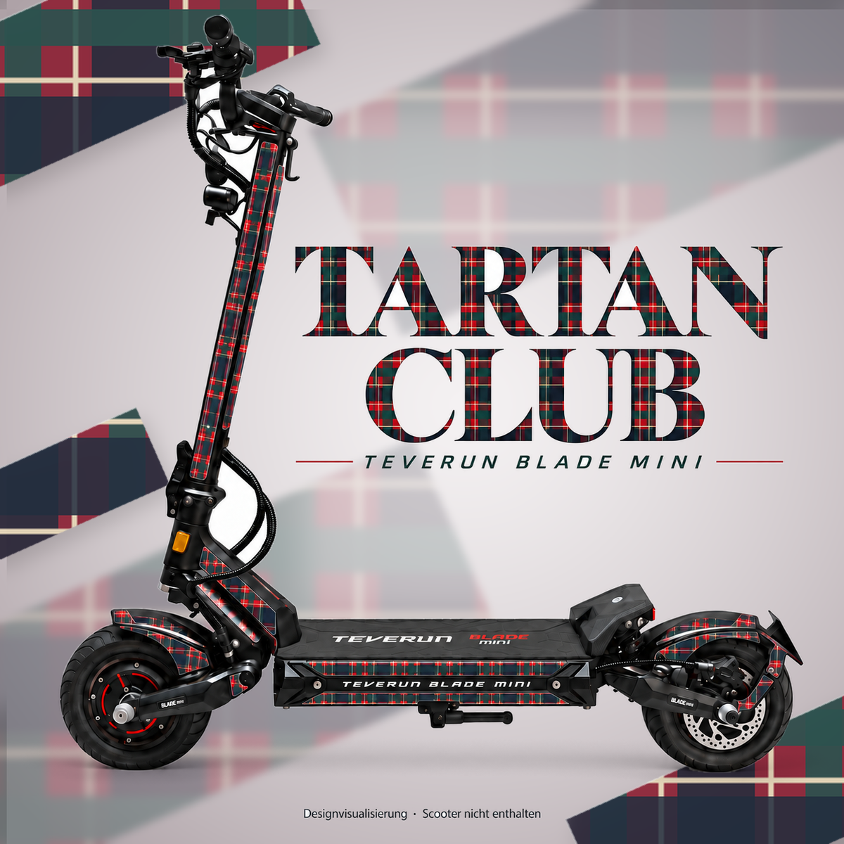 Teverun Blade Mini Skin TARTAN CLUB – Designvorschau mit Designname