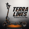 TEVERUN BLADE MINI / PRO / ULTRA SKIN | TERRA LINES – Studiofoto mit Licht in der Skinfarbe; Scooter und Beleuchtung separat erhältlich