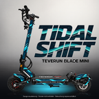 TEVERUN BLADE MINI / PRO / ULTRA SKIN | TIDAL SHIFT – Studiofoto mit Licht in der Skinfarbe; Scooter und Beleuchtung separat erhältlich