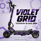 Teverun Blade Mini Skin VIOLET GRID – Designvorschau mit Designname