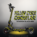 TEVERUN BLADE MINI / PRO / ULTRA SKIN | YELLOW CYBER CAMOUFLAGE – Designvisualisierung mit Licht in der Skinfarbe; Scooter nicht enthalten, Beleuchtung separat erhältlich