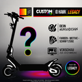 IO HAWK LEGACY SKIN | CUSTOM – Designvisualisierung mit Licht in der Skinfarbe; Scooter nicht enthalten, Beleuchtung separat erhältlich
