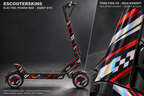 EGRET EY!1 SKIN | ELECTRIC POWER RED – Holo-Effekt simuliert; +24,99 EUR Aufpreis. Digitale Materialsimulation, keine physische Druckprobe. Nur Body-Skin; Scooter und Felgenaufkleber nicht enthalten.