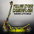 NAVEE UT5 MAX SKIN | YELLOW CYBER CAMOUFLAGE – Designvisualisierung mit Licht in der Skinfarbe; Scooter nicht enthalten, Beleuchtung separat erhältlich