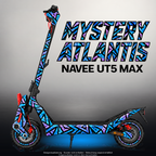 NAVEE UT5 MAX SKIN | MYSTERY ATLANTIS – Designvisualisierung mit Licht in der Skinfarbe; Scooter nicht enthalten, Beleuchtung separat erhältlich