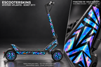 EGRET EY!1 SKIN | MYSTERY ATLANTIS – Holo-Effekt simuliert; +24,99 EUR Aufpreis. Digitale Materialsimulation, keine physische Druckprobe. Nur Body-Skin; Scooter und Felgenaufkleber nicht enthalten.