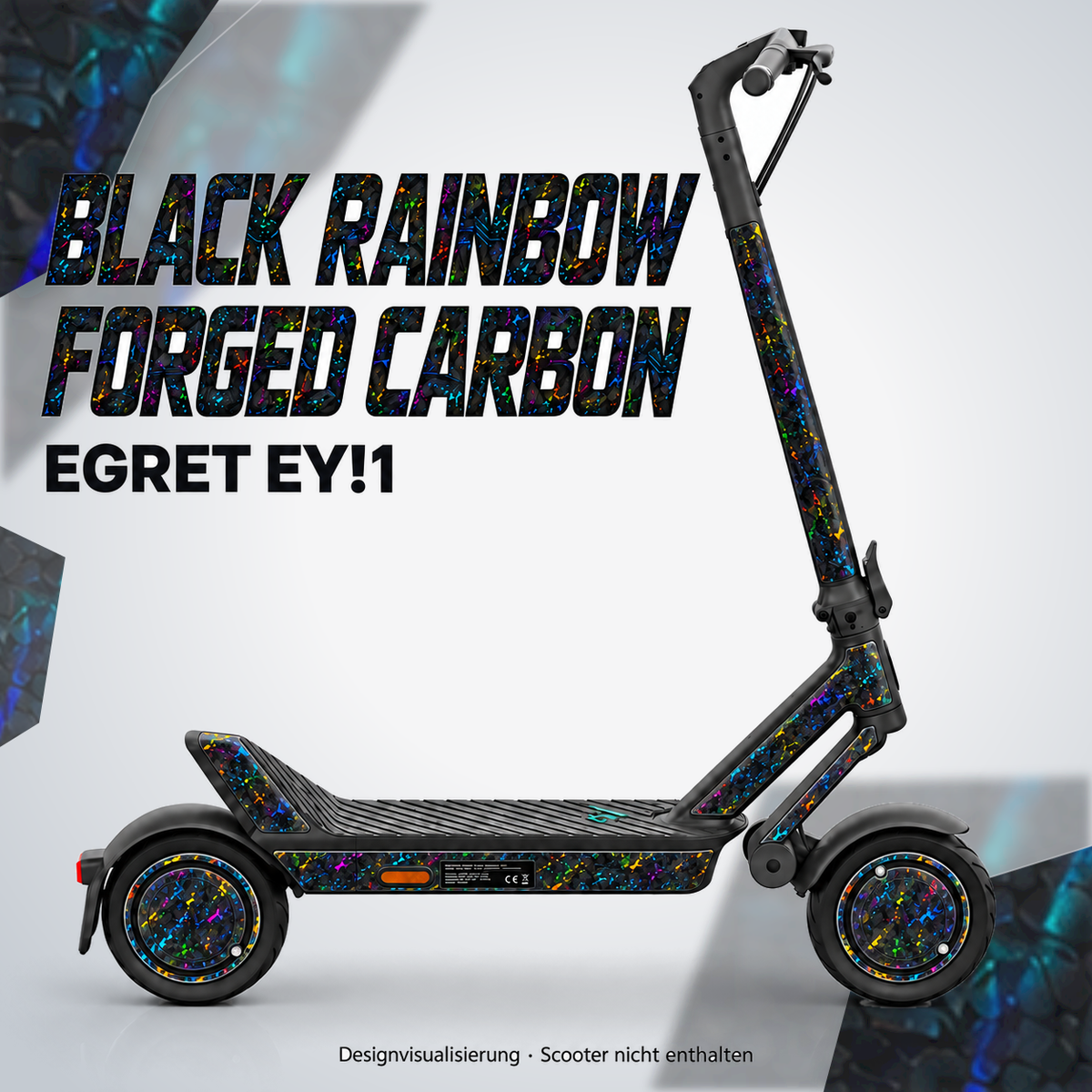 Egret Ey!1 BLACK RAINBOW FORGED CARBON. Reifenaufkleber separat erhältlich.