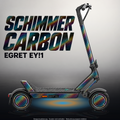 YADEA ELITEPRIME SKIN | SCHIMMER CARBON – Designvisualisierung im Studio-Look mit Licht in der Skinfarbe; Scooter nicht enthalten, Beleuchtung separat erhältlich