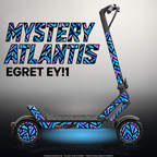 YADEA ELITEPRIME SKIN | MYSTERY ATLANTIS – Designvisualisierung im Studio-Look mit Licht in der Skinfarbe; Scooter nicht enthalten, Beleuchtung separat erhältlich
