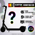 SEGWAY MAX G30 SKIN | CUSTOM – Custom-Wunschdesign mit Scootersilhouette, Farben, Motiven und Schriftzügen