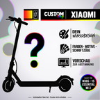 XIAOMI M365 / 1S / ESSENTIAL / MI 3 SKIN | CUSTOM – Custom-Wunschdesign mit Scootersilhouette, Farben, Motiven und Schriftzügen