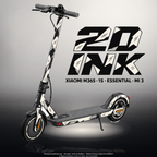 XIAOMI M365 / 1S / ESSENTIAL / MI 3 SKIN | 2D INK – Designvisualisierung mit Licht in der Skinfarbe; Scooter nicht enthalten, Beleuchtung separat erhältlich