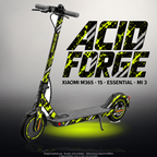 XIAOMI M365 / 1S / ESSENTIAL / MI 3 SKIN | ACID FORGE – Designvisualisierung mit Licht in der Skinfarbe; Scooter nicht enthalten, Beleuchtung separat erhältlich