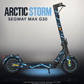 SEGWAY MAX G30 SKIN | ARCTIC STORM – Designvisualisierung mit Licht in der Skinfarbe; Scooter nicht enthalten, Beleuchtung separat erhältlich