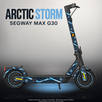 SEGWAY MAX G30 SKIN | ARCTIC STORM – Designvisualisierung mit Licht in der Skinfarbe; Scooter nicht enthalten, Beleuchtung separat erhältlich