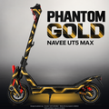 NAVEE UT5 MAX SKIN | PHANTOM GOLD – Designvisualisierung im Studio-Look mit Licht in der Skinfarbe; Scooter nicht enthalten, Beleuchtung separat erhältlich