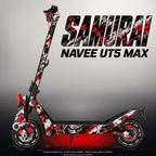 NAVEE UT5 MAX SKIN | SAMURAI – Designvisualisierung im Studio-Look mit Licht in der Skinfarbe; Scooter nicht enthalten, Beleuchtung separat erhältlich