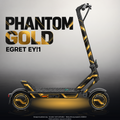 EGRET EY!1 SKIN | PHANTOM GOLD – Designvisualisierung im Studio-Look mit Licht in der Skinfarbe; Scooter nicht enthalten, Beleuchtung separat erhältlich
