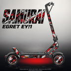 EGRET EY!1 SKIN | SAMURAI – Designvisualisierung im Studio-Look mit Licht in der Skinfarbe; Scooter nicht enthalten, Beleuchtung separat erhältlich