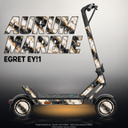 EGRET EY!1 SKIN | AURUM MARBLE – Designvisualisierung im Studio-Look mit Licht in der Skinfarbe; Scooter nicht enthalten, Beleuchtung separat erhältlich