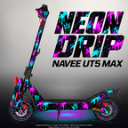 NAVEE UT5 MAX SKIN | NEON DRIP – Designvisualisierung mit Licht in der Skinfarbe; Scooter nicht enthalten, Beleuchtung separat erhältlich