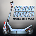 NAVEE UT5 MAX SKIN | ICE BLUE (EFFEKT) – Designvisualisierung mit Licht in der Skinfarbe; Scooter nicht enthalten, Beleuchtung separat erhältlich