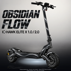 IO HAWK ELITE X 1.0 / 2.0 SKIN | OBSIDIAN FLOW – Designvisualisierung mit Licht in der Skinfarbe; Scooter nicht enthalten, Beleuchtung separat erhältlich